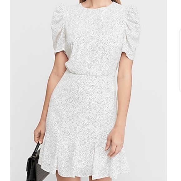 Express Dresses & Skirts - NWT Express Polka Dot Print Puff Sleeve Mini Dress
